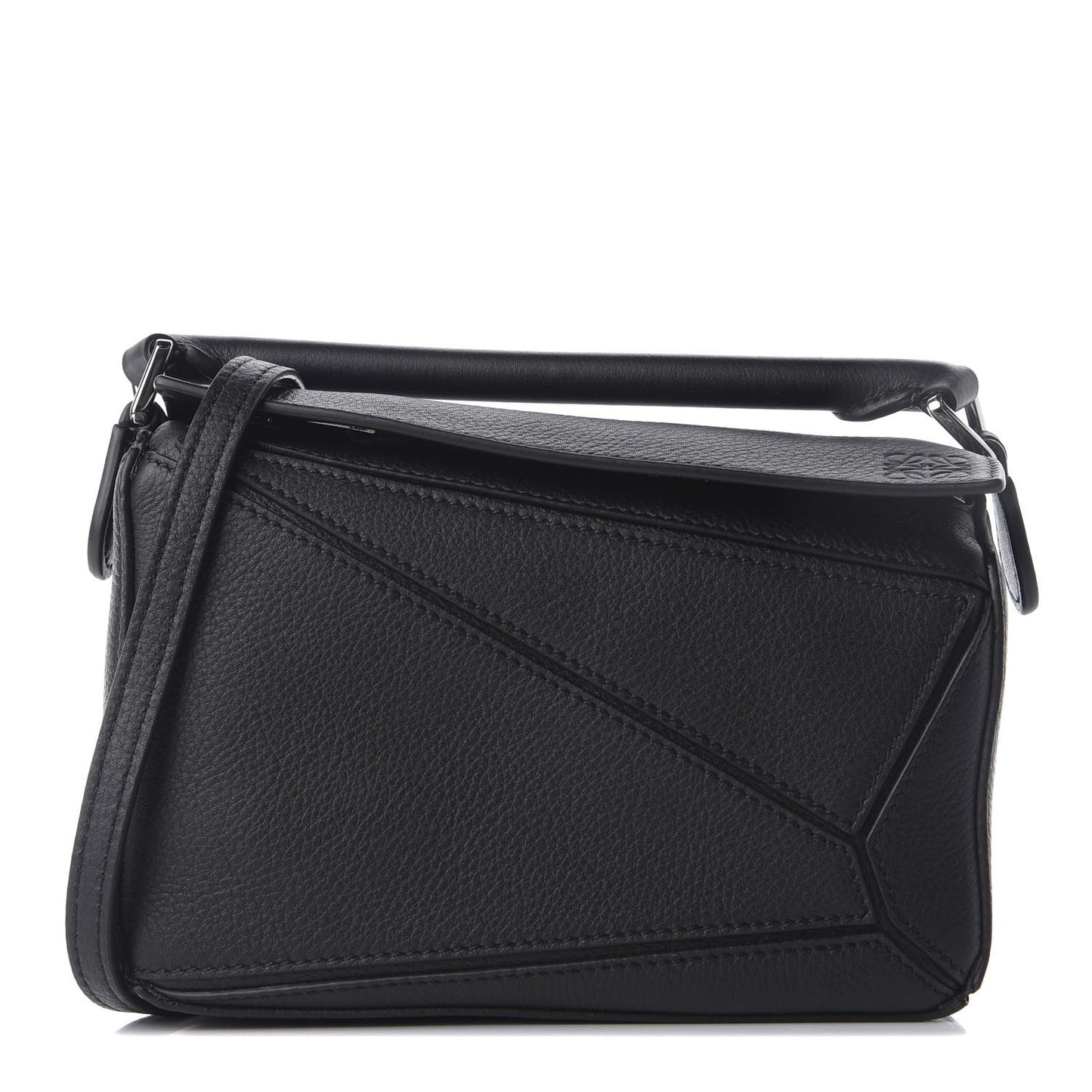Calfskin Mini Puzzle Bag Black