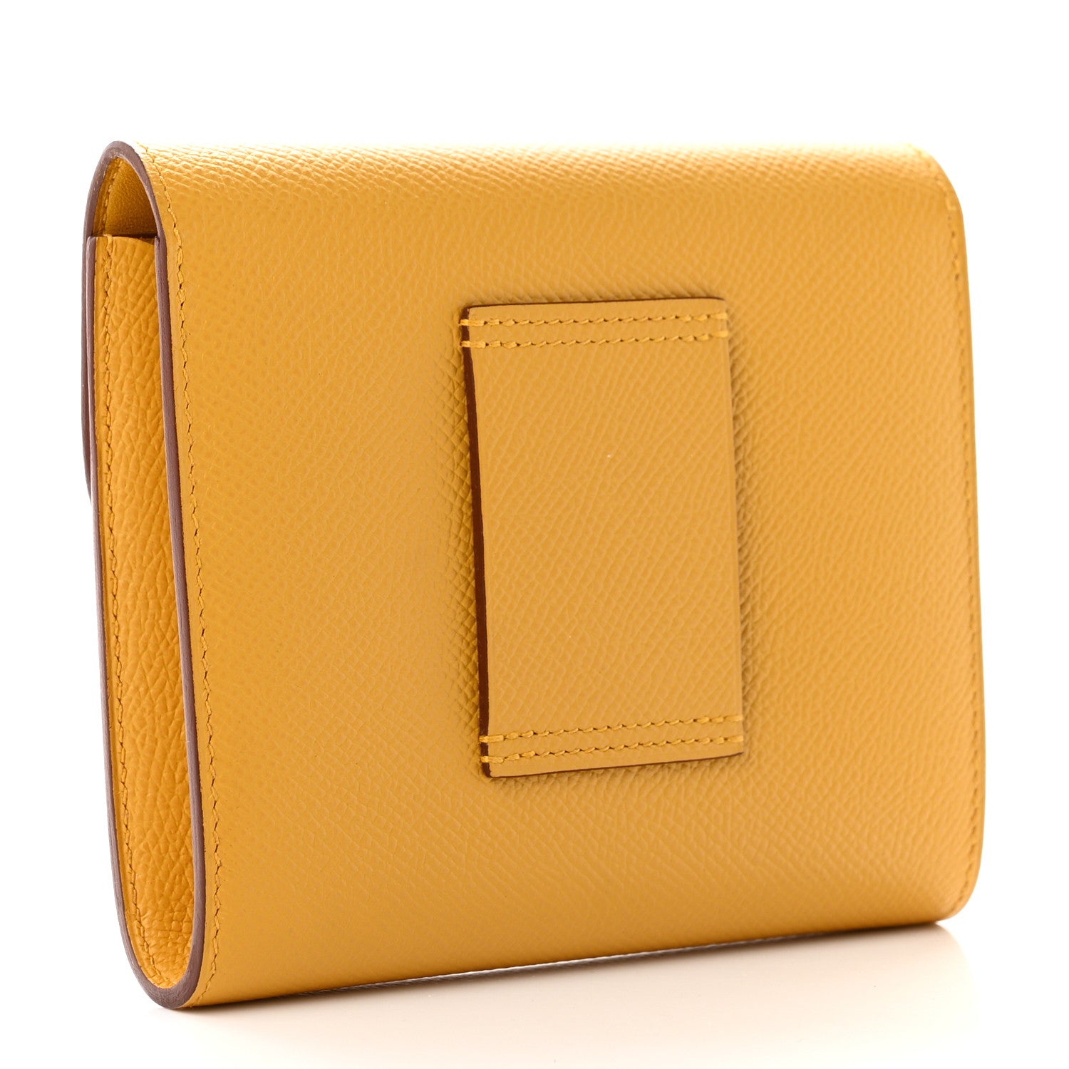 Hermes Epsom Constance Compact Passant Wallet Jaune Ambre 3 of 6