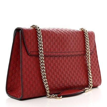 Gucci Microguccissima Medium Emily Chain Shoulder Bag Red 3 of 12