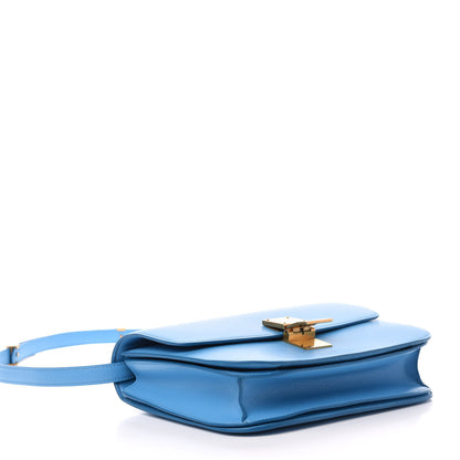 Celine Box Calfskin Medium Classic Box Flap Bag Blue 4 of 12