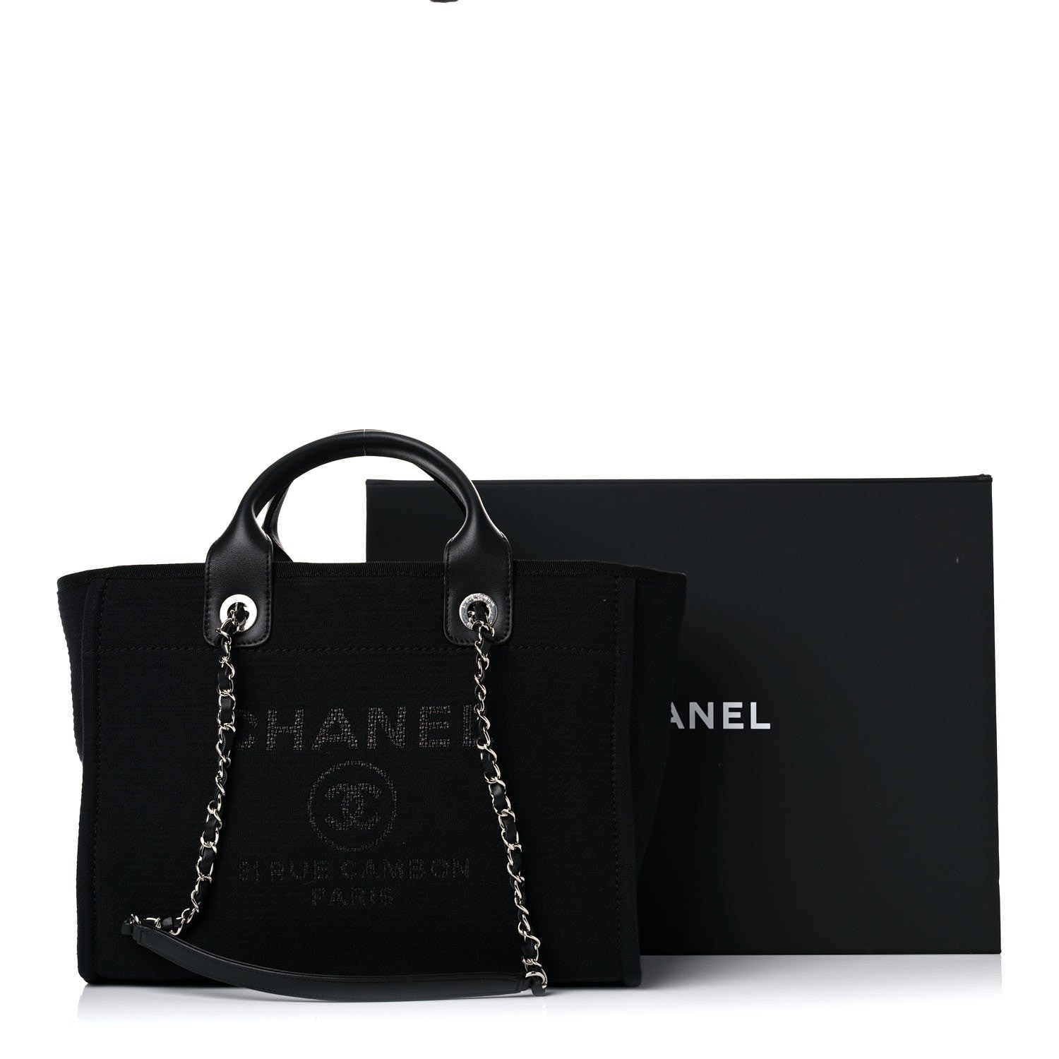 Chanel Mixed Fibers Small Deauville Tote Black 11 of 11