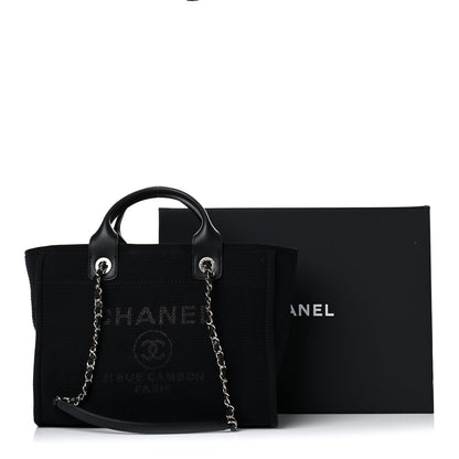 Chanel Mixed Fibers Small Deauville Tote Black 11 of 11
