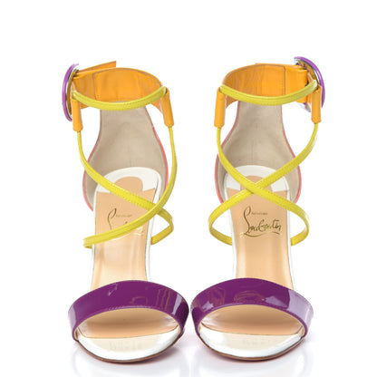 Christian Louboutin Patent Calfskin Choca 100 Sandals 34 Multicolor 2 of 10