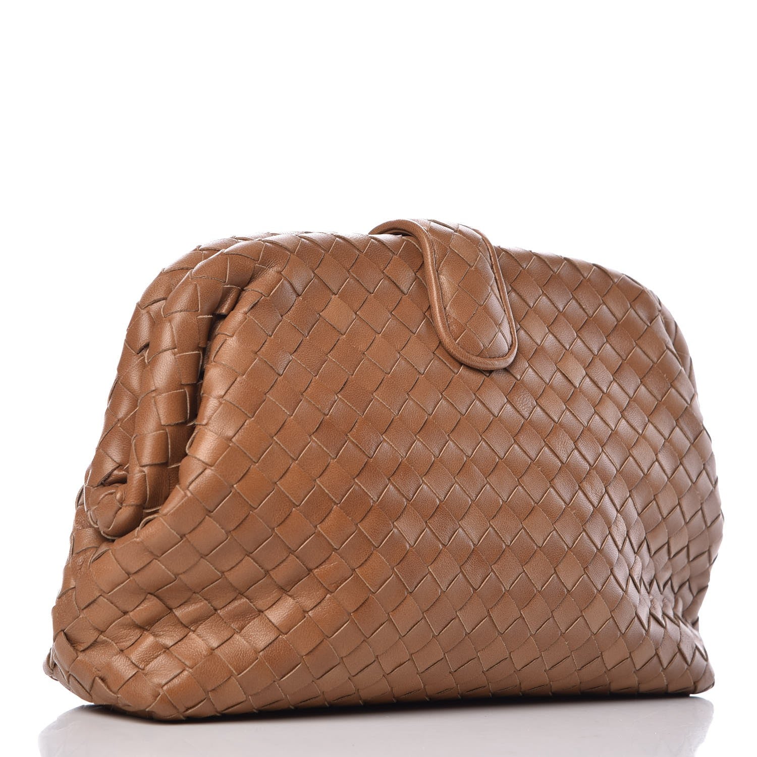 Bottega Veneta Nappa Intrecciato The Lauren 1980 Clutch Camel 4 of 8