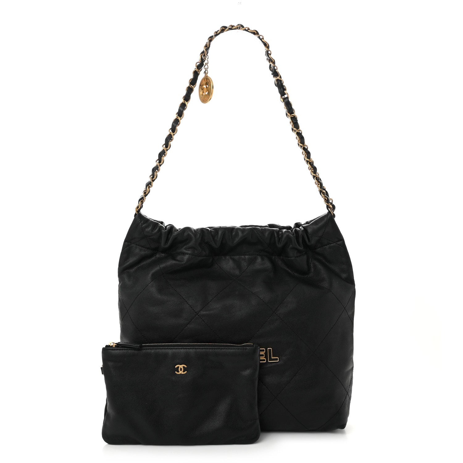 Chanel Shiny Caviar Quilted Small Chanel 22 Black 3 of 11