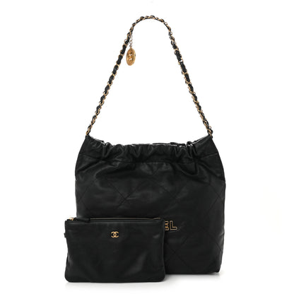 Chanel Shiny Caviar Quilted Small Chanel 22 Black 3 of 11