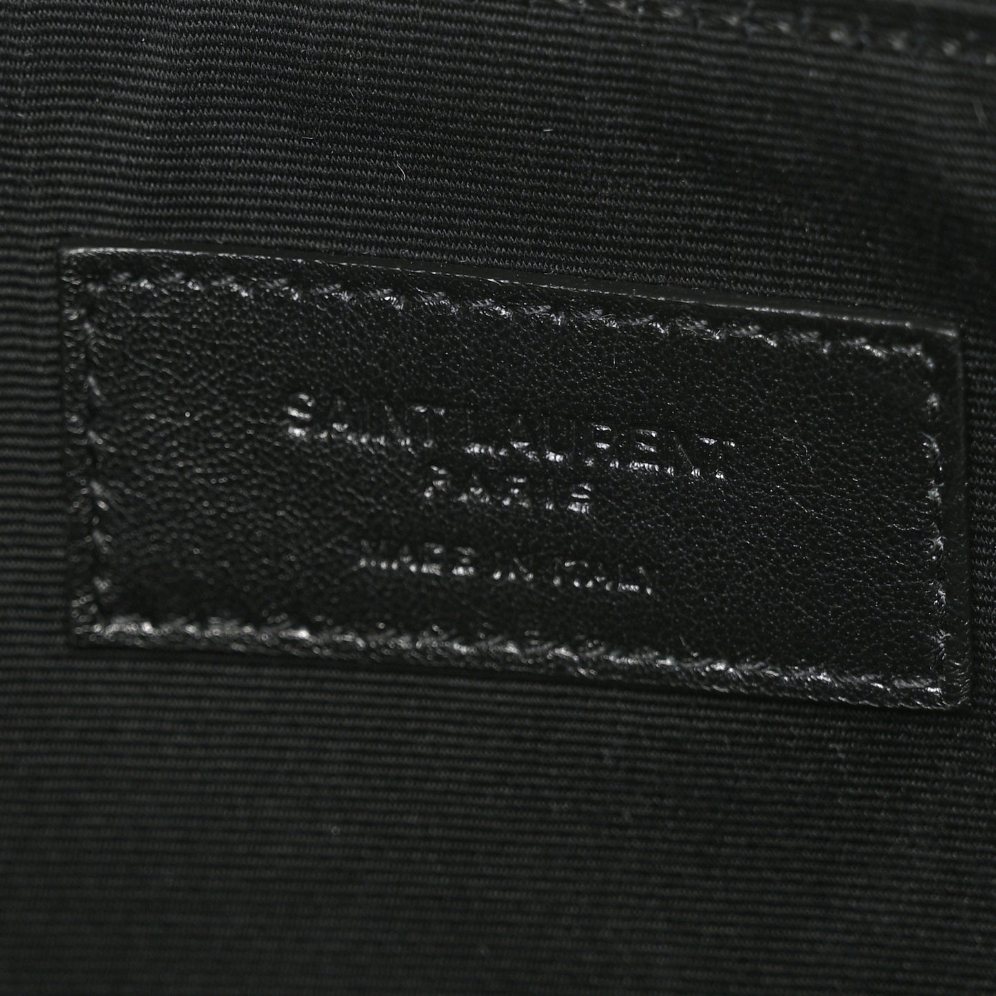 Raffia Calfskin Medium Zip Clutch Black