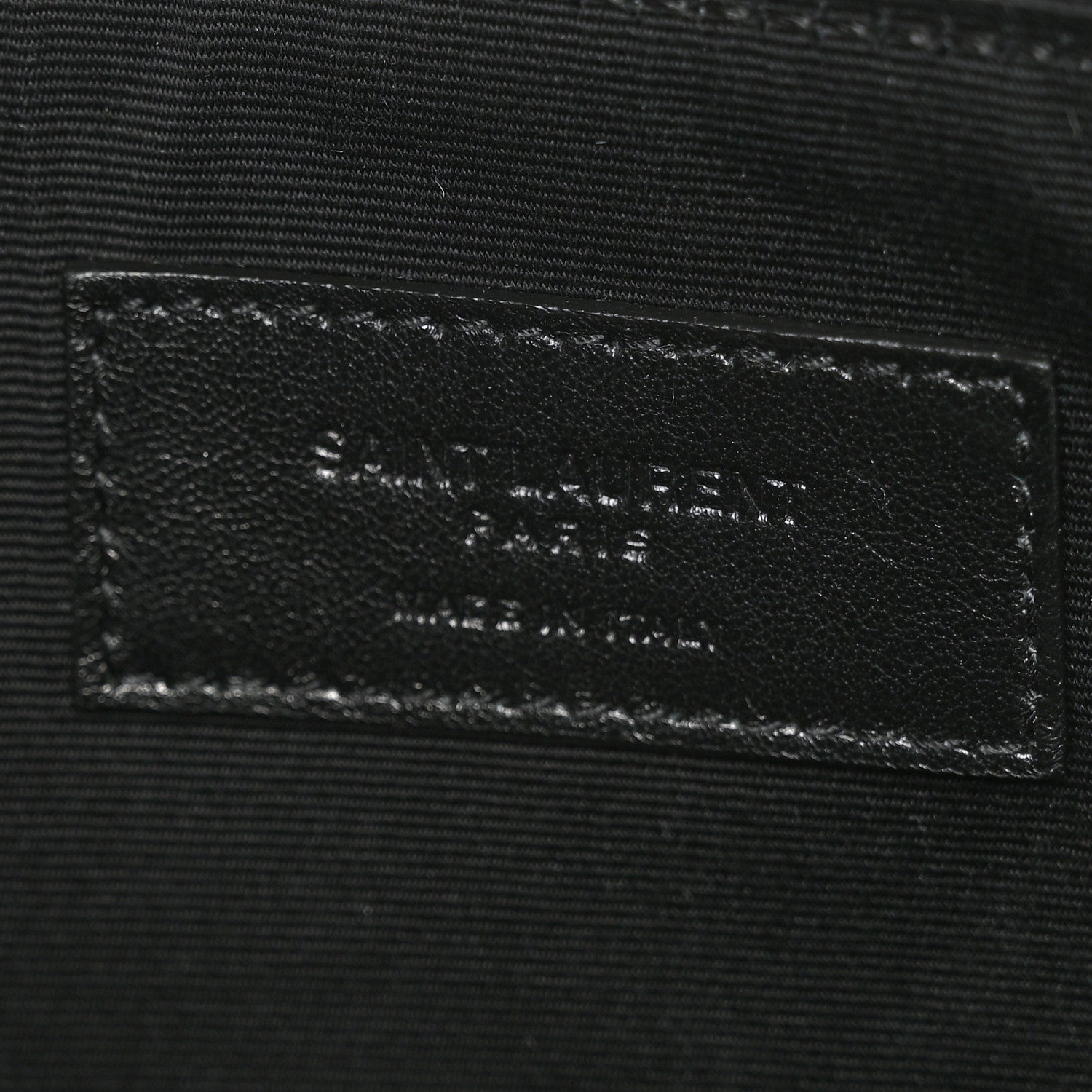 Saint Laurent Raffia Calfskin Medium Zip Clutch Black 5 of 6