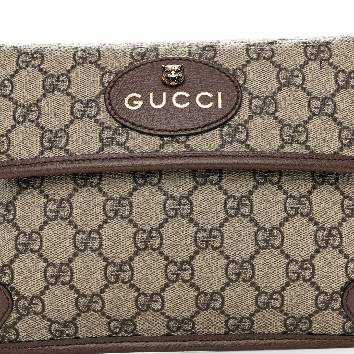 GG Supreme Monogram Neo Vintage Web Belt Bag Brown
