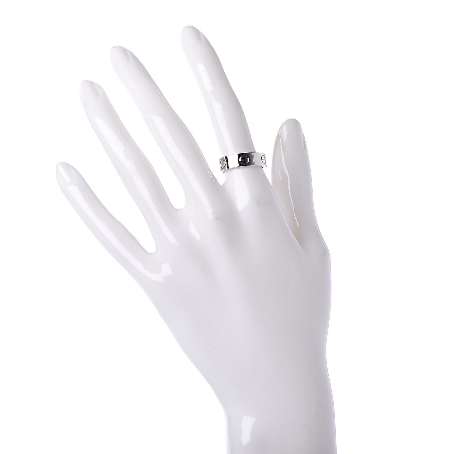 18K White Gold 5.5mm LOVE Ring 52 6