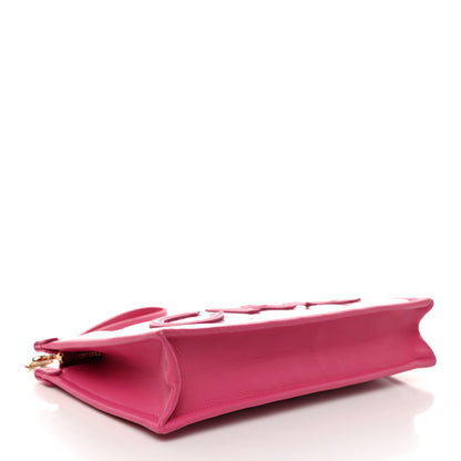 Chanel Tweed PVC Lambskin Wristlet Pouch Pink 4 of 9