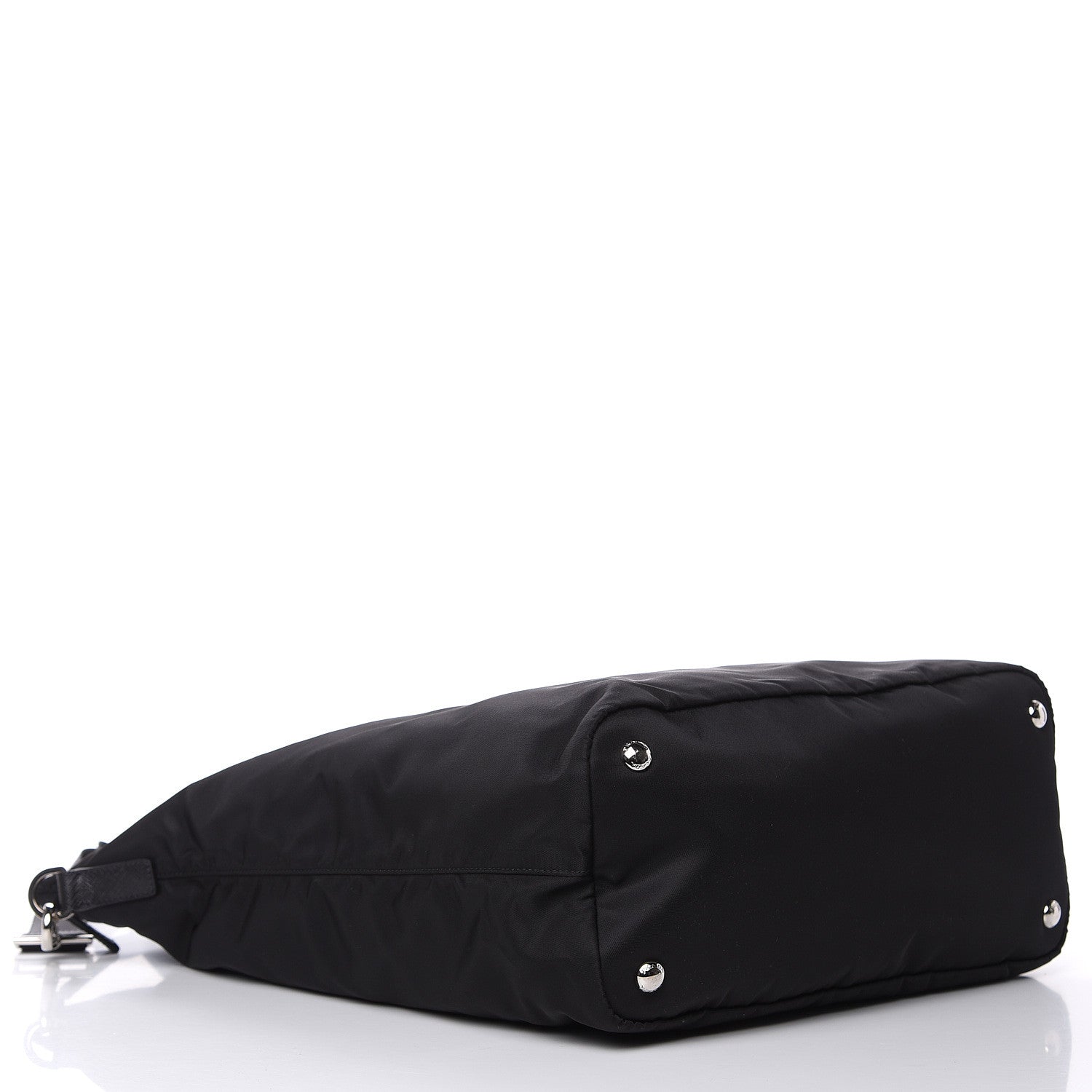 Prada Tessuto Nylon Saffiano Vela Shopping Tote Black 4 of 9