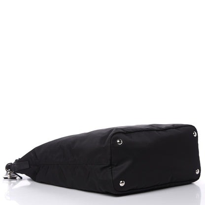 Prada Tessuto Nylon Saffiano Vela Shopping Tote Black 4 of 9