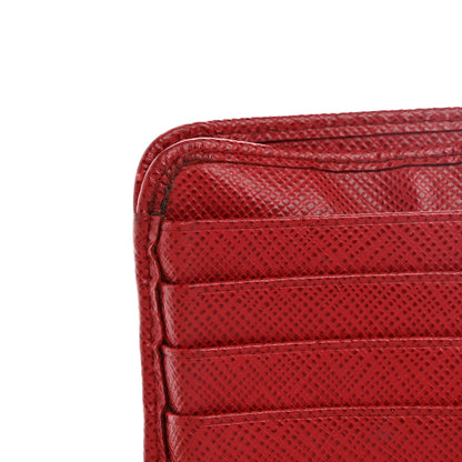 Prada Saffiano Metal Compact Wallet Fuoco 9 of 30