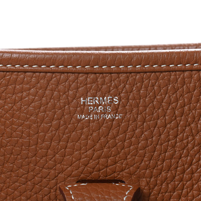 Hermes Taurillon Clemence Evelyne III PM Gold 5 of 9