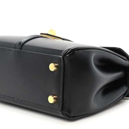 Celine Satinated Calfskin Mini 16 Top Handle Bag Black 11 of 11