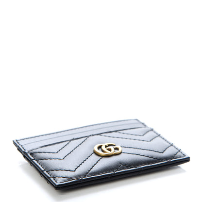Gucci Calfskin Matelasse GG Marmont Card Holder Black 4 of 7