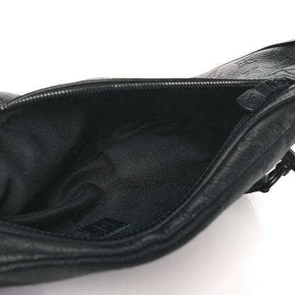 Louis Vuitton Calfskin Shadow Monogram Duo Slingbag Black 5 of 9