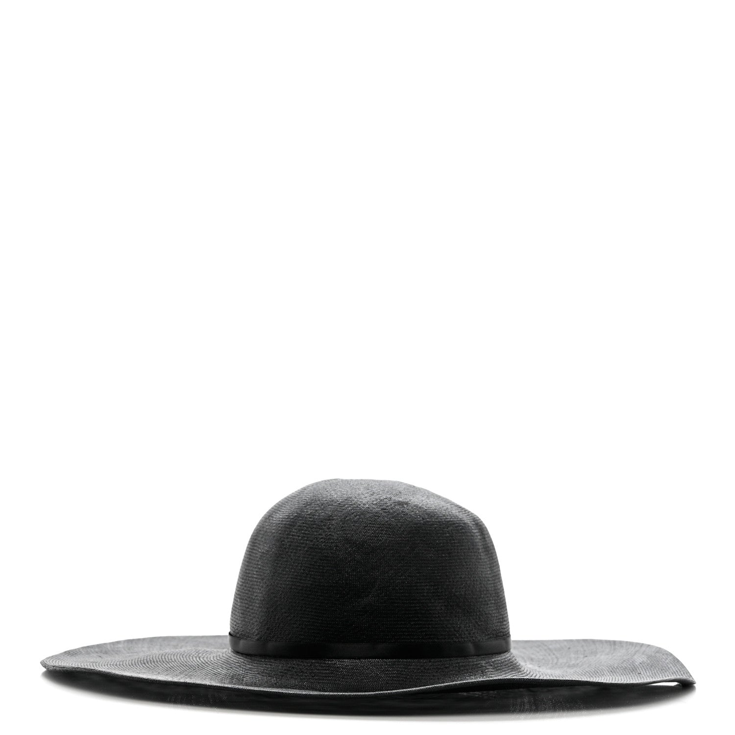 Chanel Woven CC Wide Brim Hat 57 Black 5 of 8