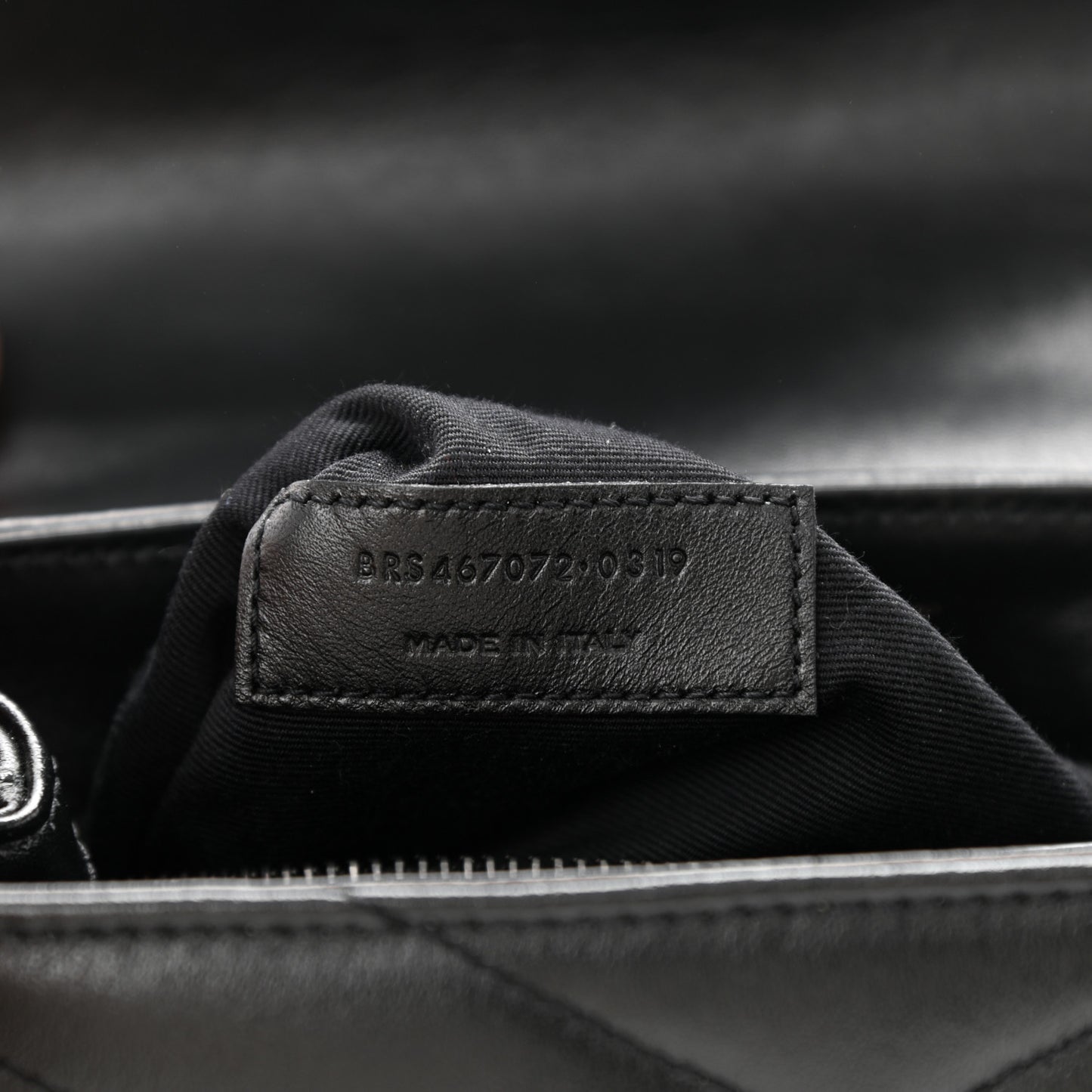 Calfskin Y Quilted Monogram Toy Loulou Crossbody Bag Black