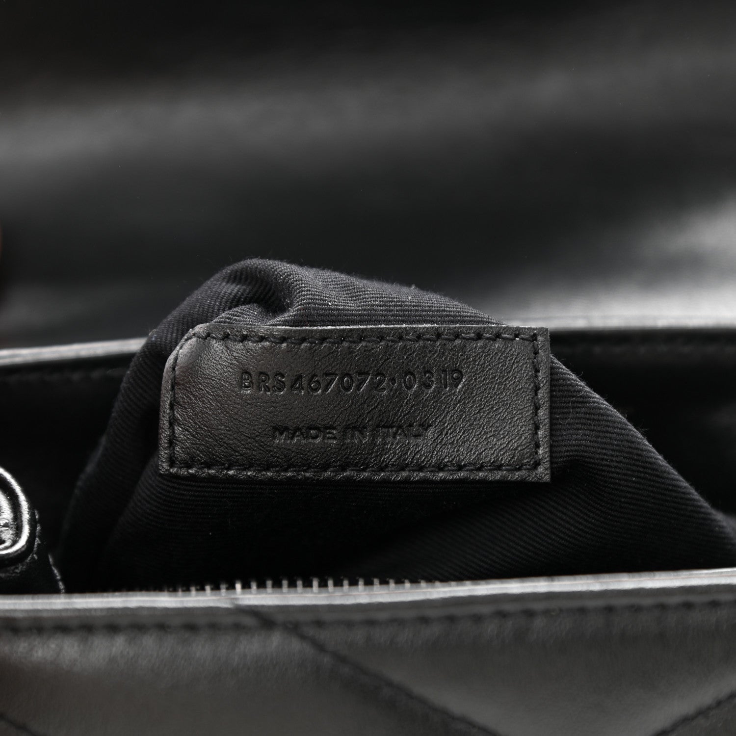 Saint Laurent Calfskin Y Quilted Monogram Toy Loulou Crossbody Bag Black 7 of 9