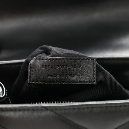 Saint Laurent Calfskin Y Quilted Monogram Toy Loulou Crossbody Bag Black 7 of 9
