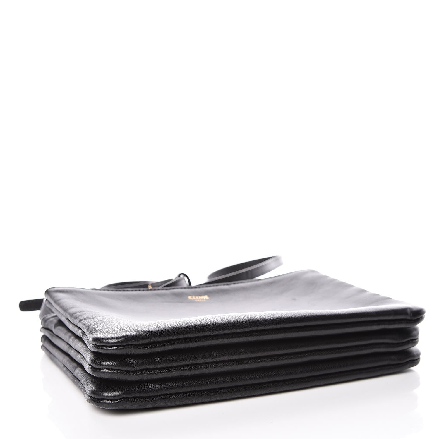 Celine Lambskin Small Trio Crossbody Bag Black 4 of 11