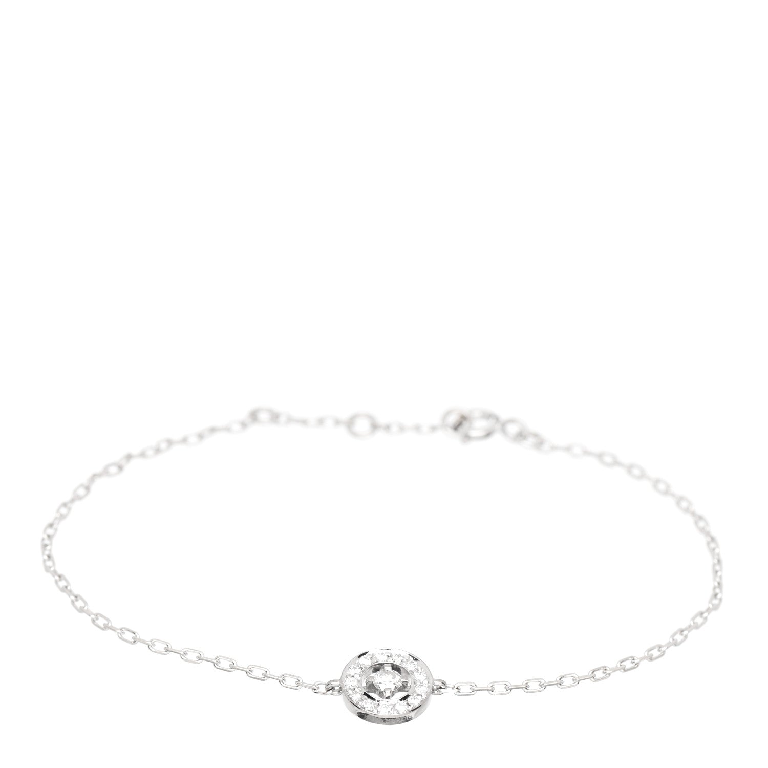 Boucheron 18K White Gold Diamond Ava Round Bracelet 1 of 4