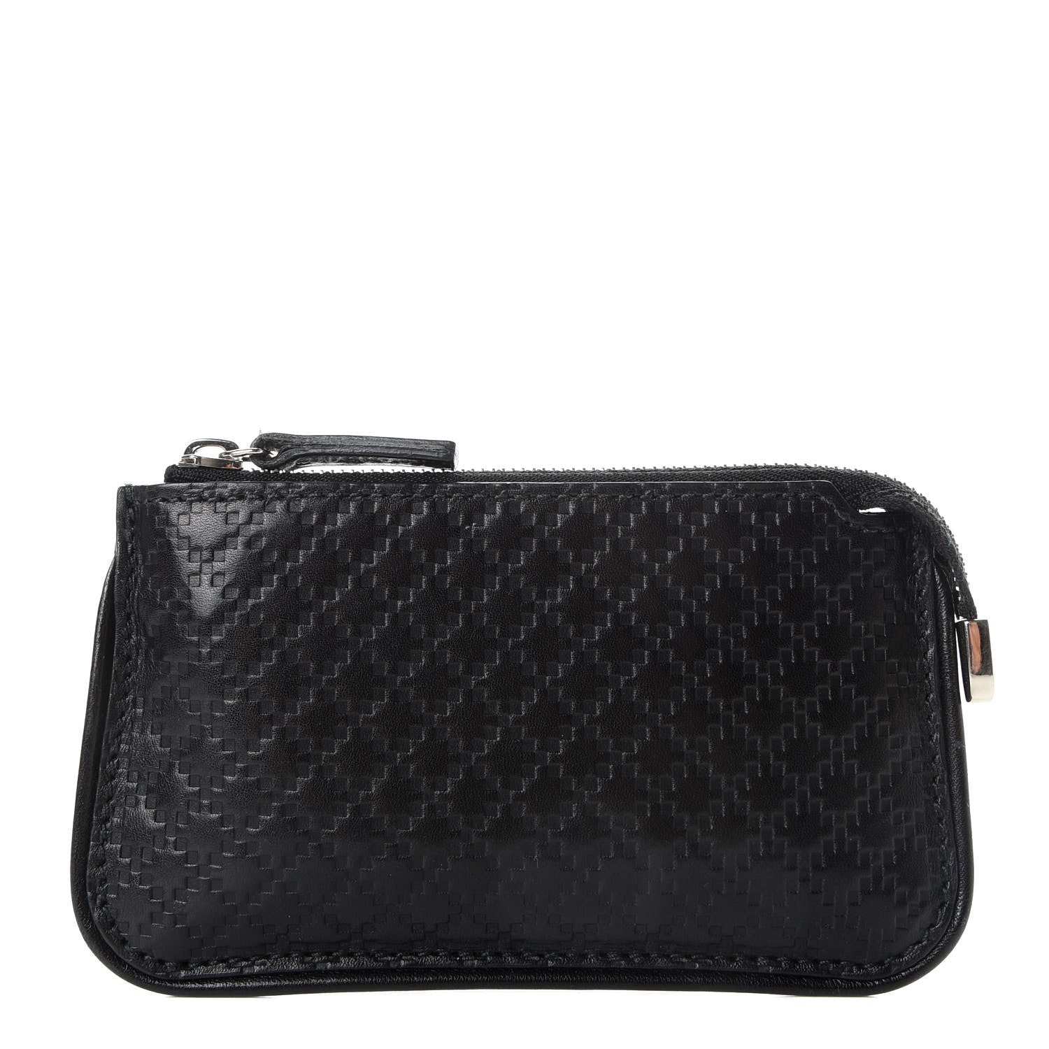 Gucci Calfskin Diamante Embossed Key Case Black 1 of 7