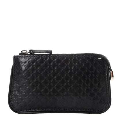 Gucci Calfskin Diamante Embossed Key Case Black 1 of 7