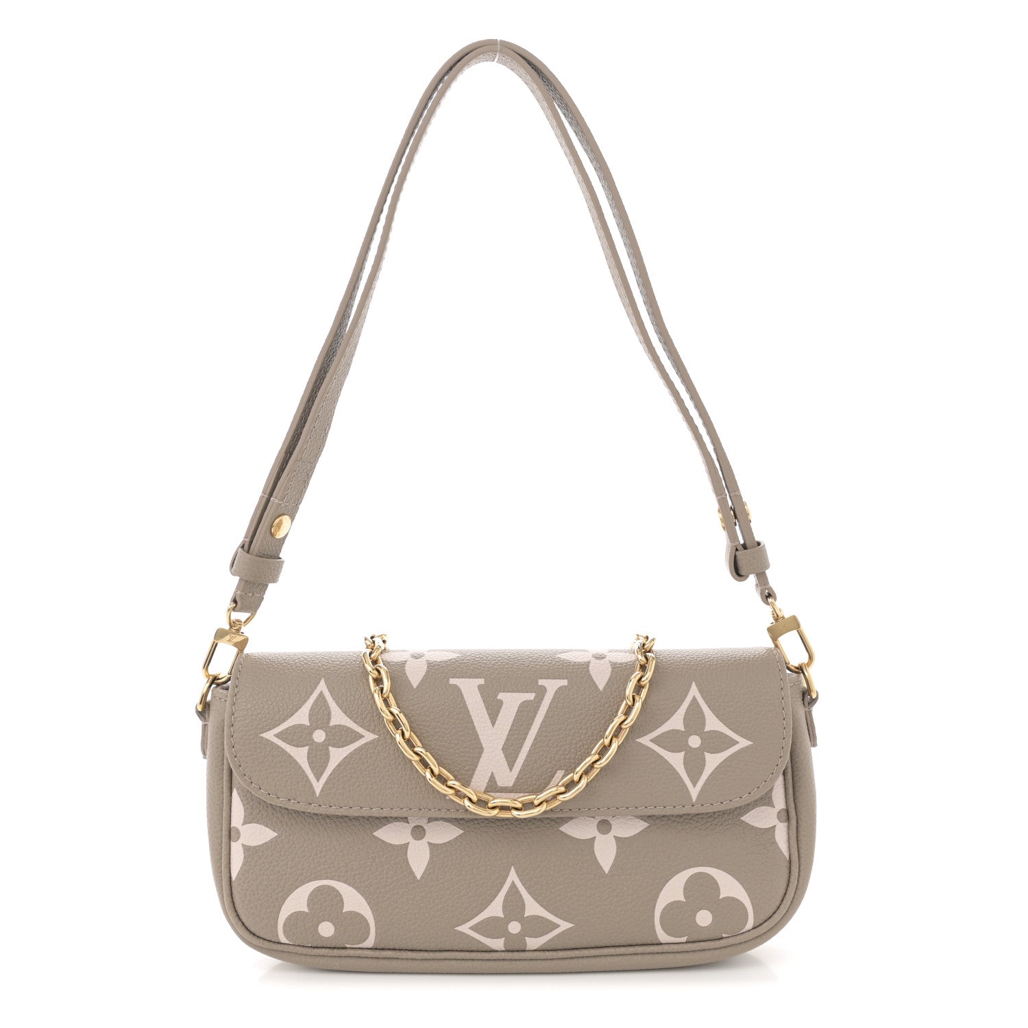 Louis Vuitton Empreinte Monogram Giant Ivy Wallet On Chain Tourterelle Creme 1 of 9