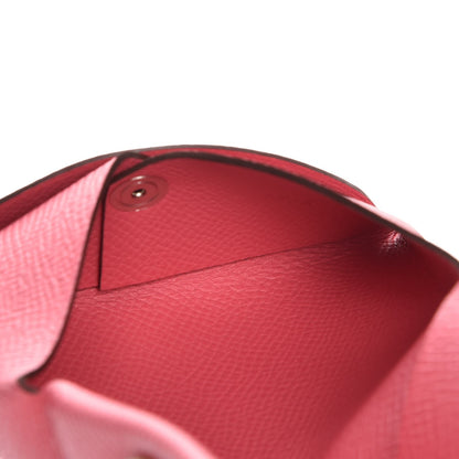 Hermes Epsom Calvi Card Case Rose Azalee 8 of 10