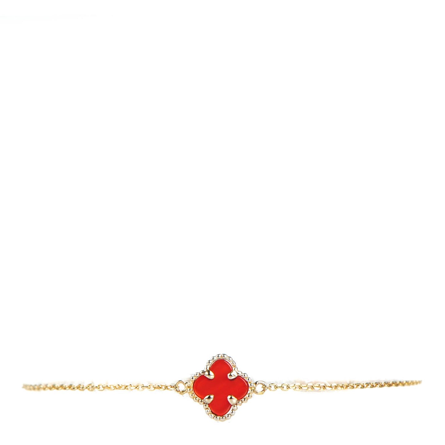 18K Rose Gold Carnelian Sweet Alhambra Bracelet