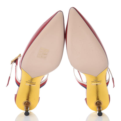 Gucci Nappa Pumps 37.5 Hibiscus Red 7 of 13