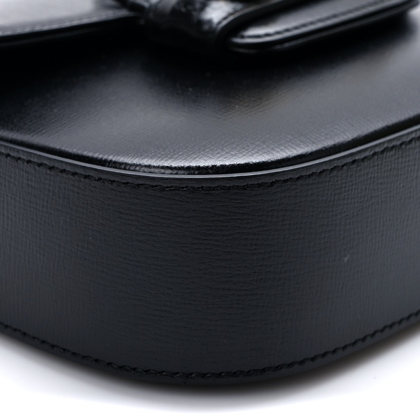 Azalea Calfskin Web Mini Horsebit 1955 Shoulder Bag Black