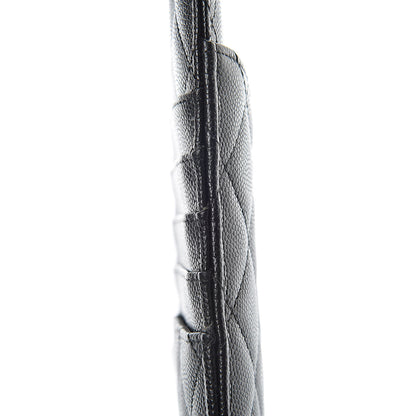 Chanel Caviar Quilted Classic Flat Wallet Pouch Black 9 of 10