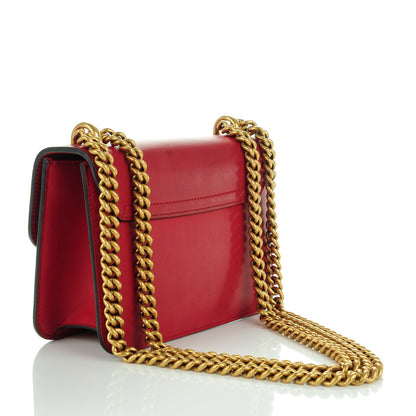 Gucci Calfskin Peony Small Chain Shoulder Bag Hibiscus Red 3 of 7