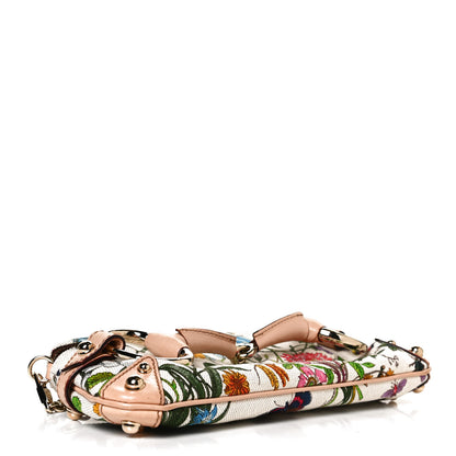 Gucci Canvas Flora Floral Horsebit Clutch 4 of 10