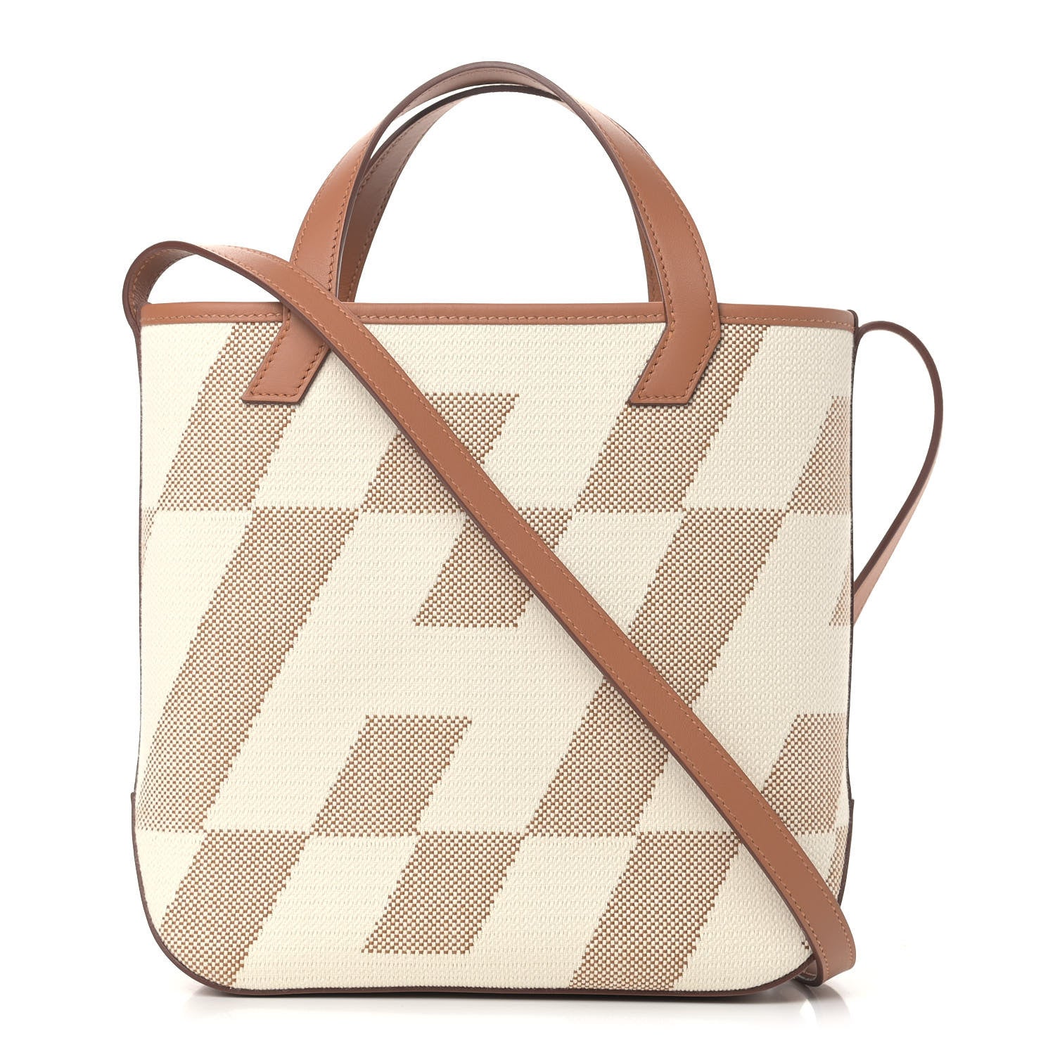 Hermes Swift Toile H Cabas H En Biais 27 Ecru Naturel Gold 1 of 10