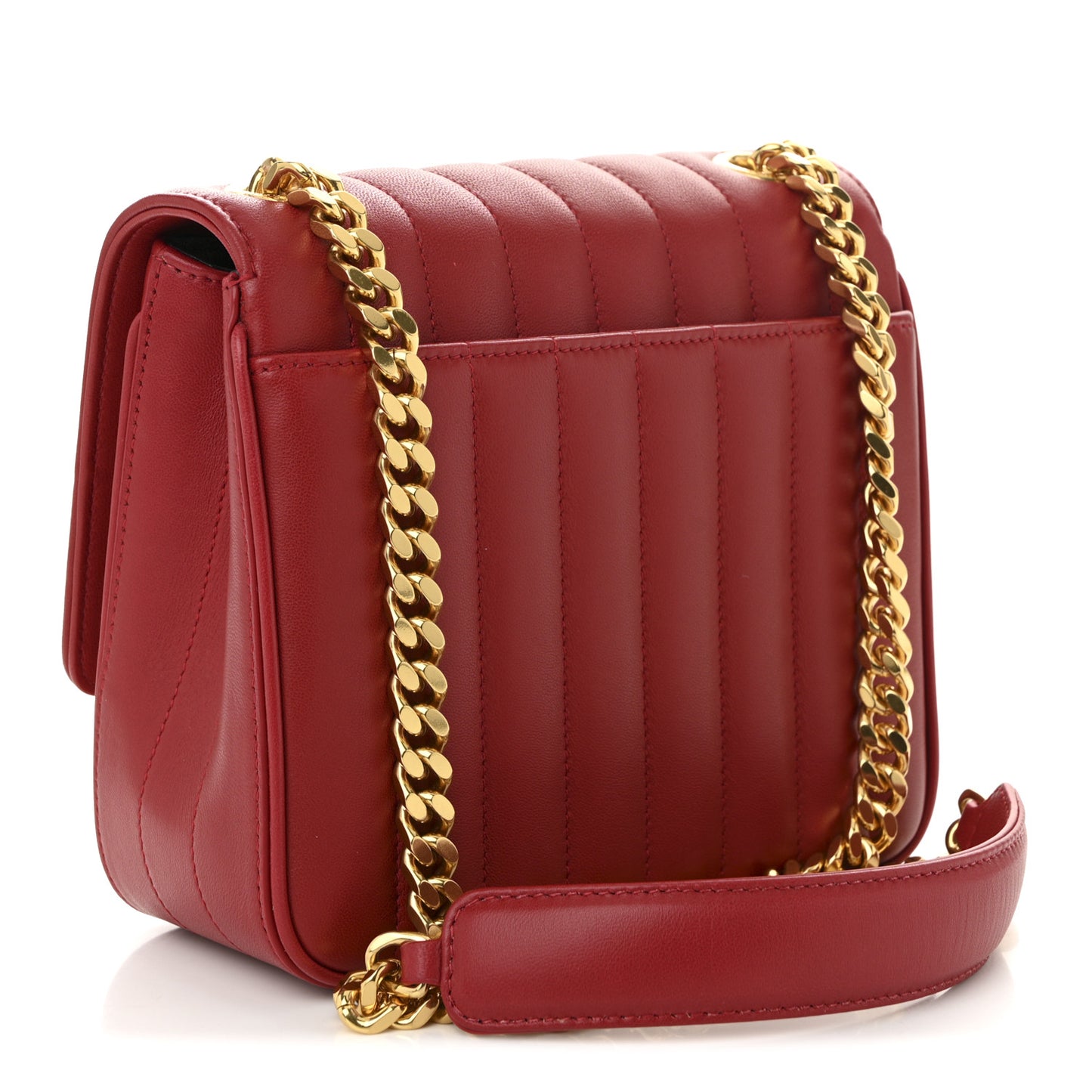 Lambskin Matelasse Monogram Medium Vicky Chain Bag Rouge Eros