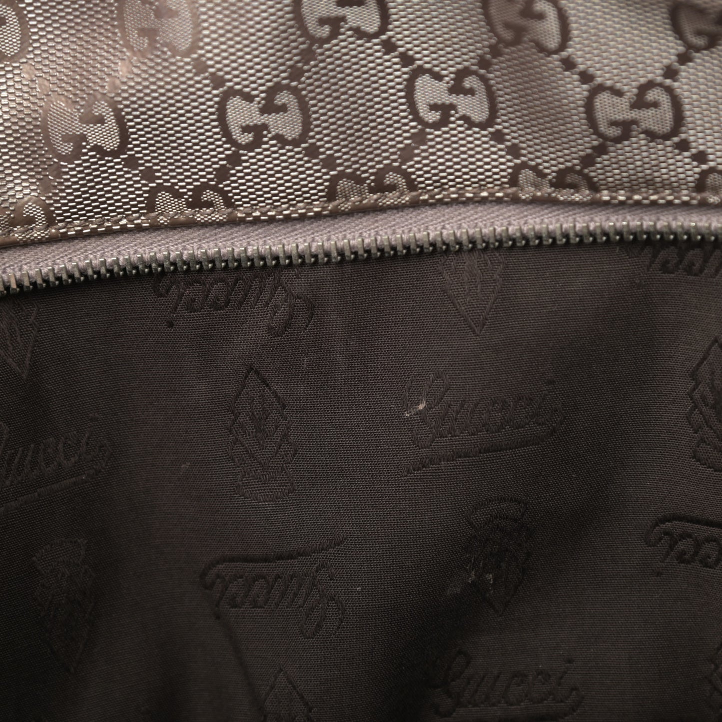 Imprime Monogram Medium Zippered Shopping Tote Pewter