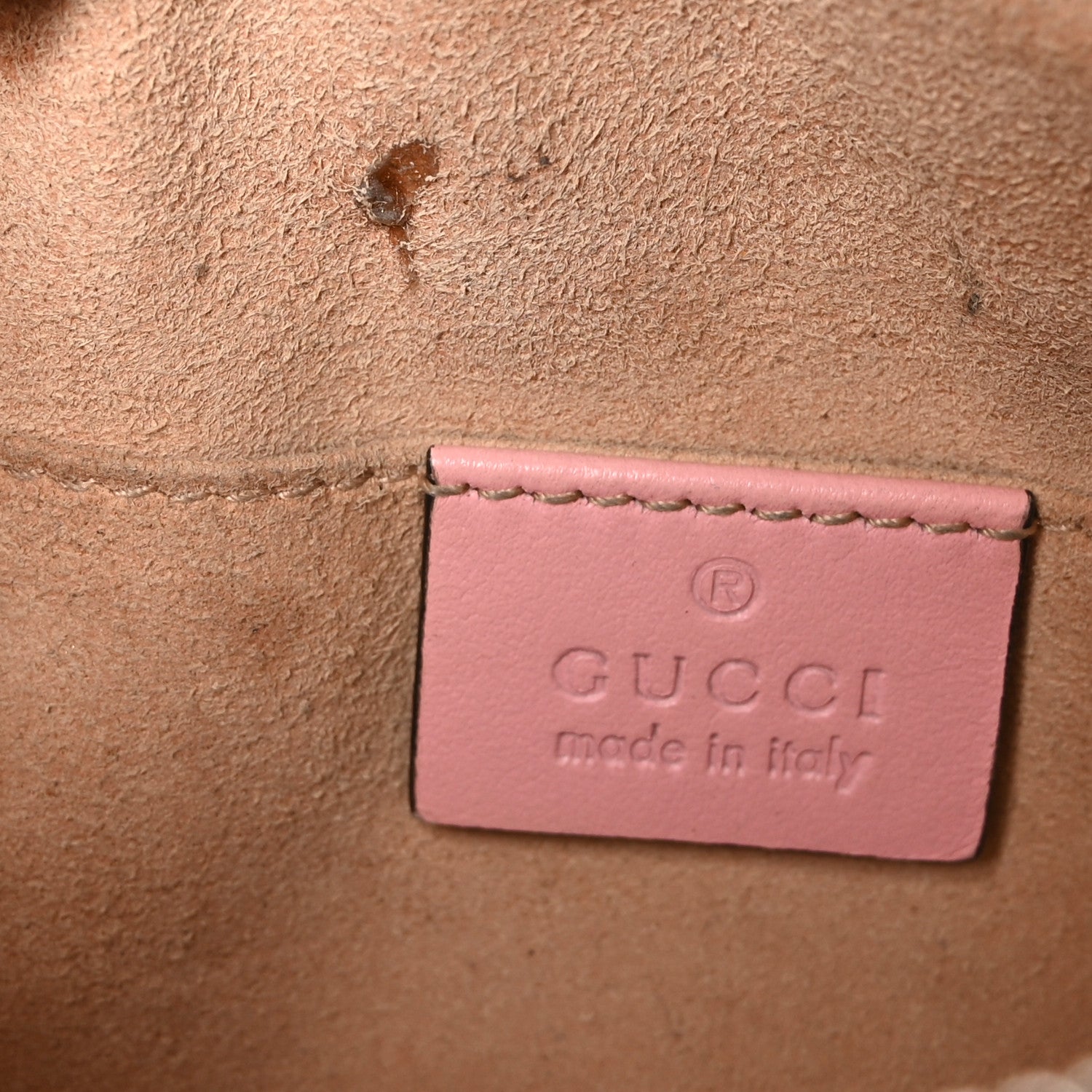 Gucci Calfskin Matelasse Mini GG Marmont Chain Shoulder Bag Wild Rose 16 of 16