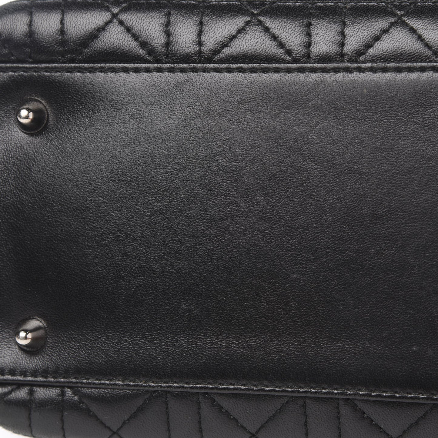 Lambskin Cannage Bow Medium Lady Dior Black