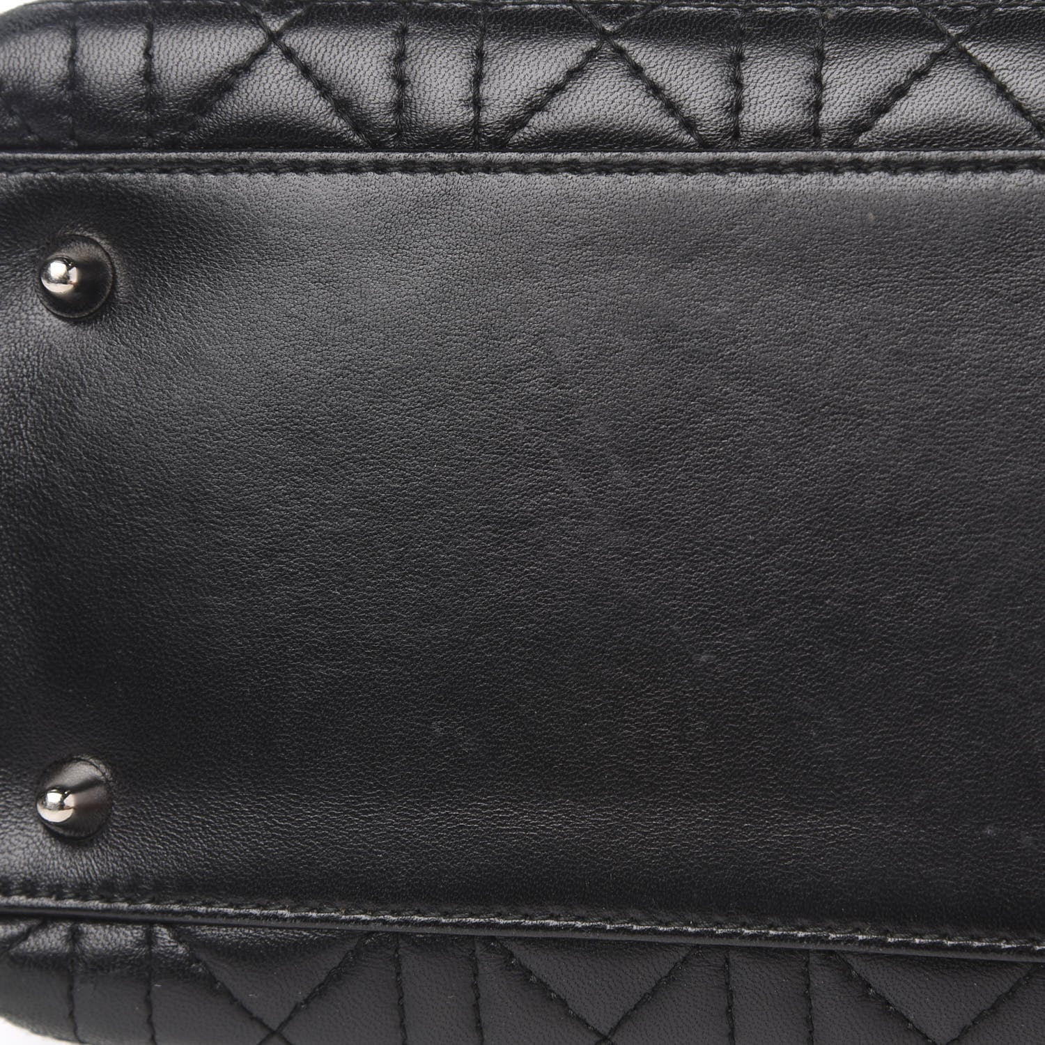 Christian Dior Lambskin Cannage Bow Medium Lady Dior Black 14 of 16