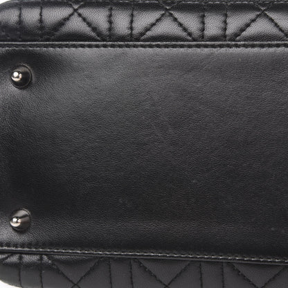 Christian Dior Lambskin Cannage Bow Medium Lady Dior Black 14 of 16
