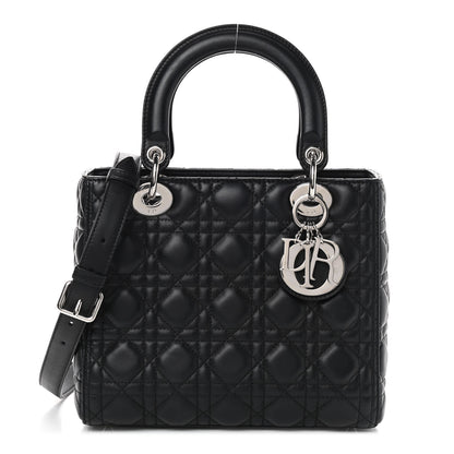 Christian Dior Lambskin Cannage Medium Lady Dior Black 1 of 10