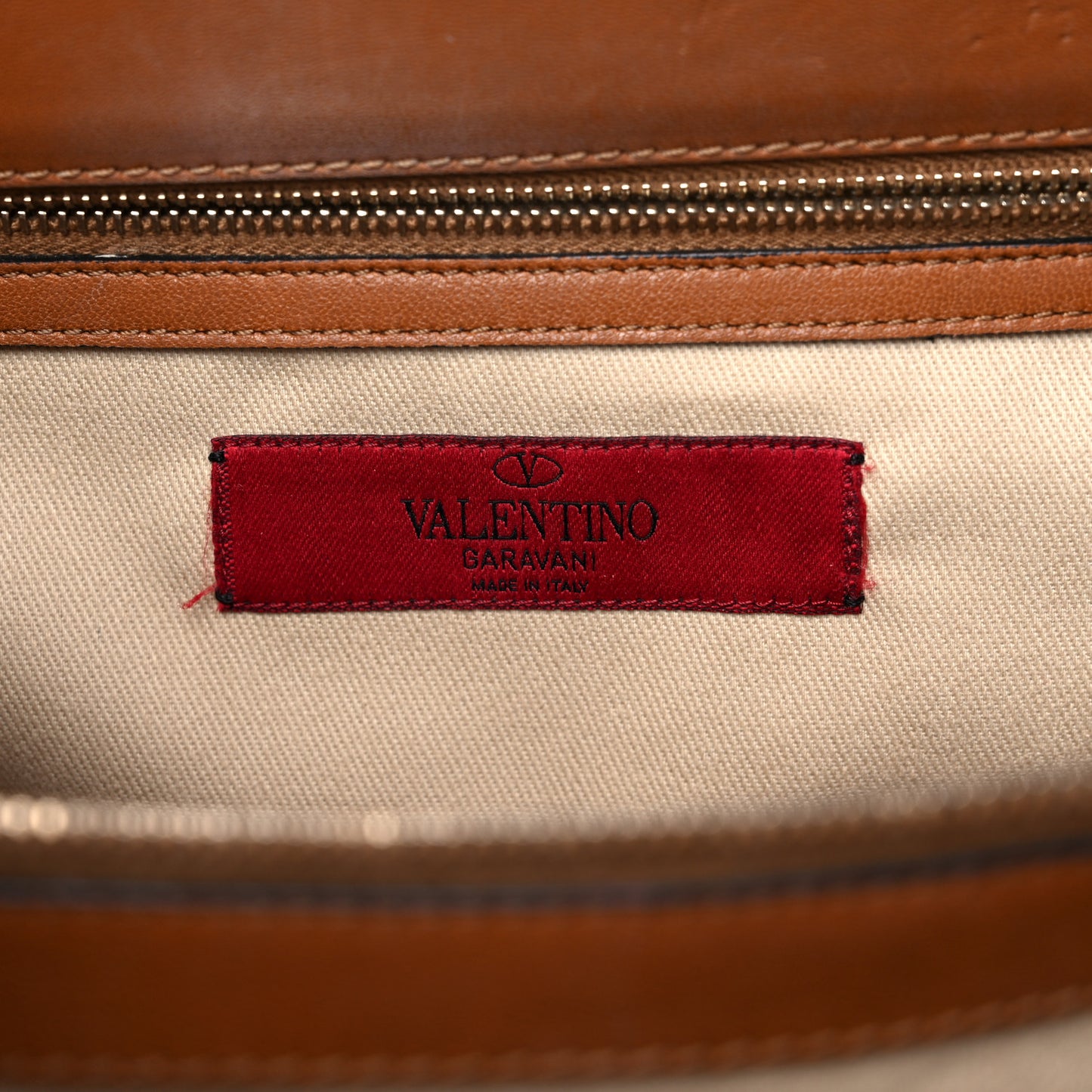 Vitello Lace Demetra Satchel Cognac
