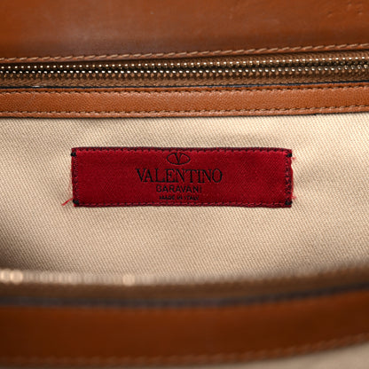 Valentino Garavani Vitello Lace Demetra Satchel Cognac 6 of 34