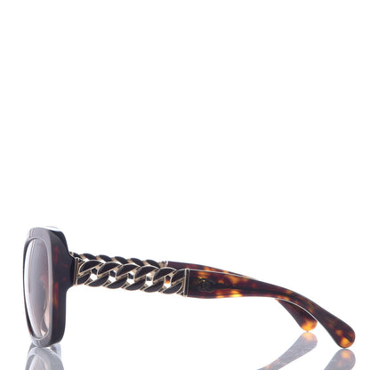Chanel Acetate Metal Chain Square Sunglasses 5305 Brown 3 of 8