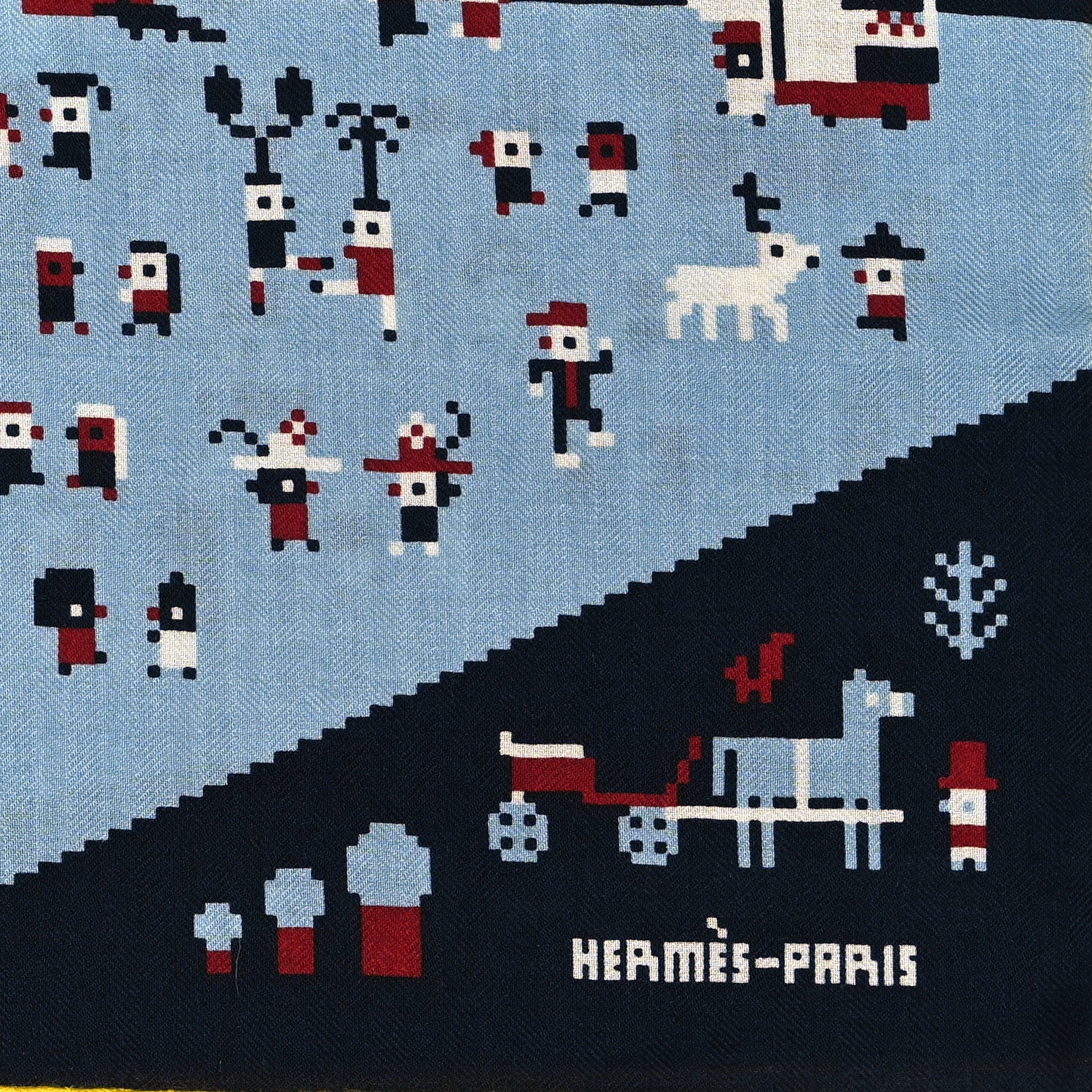 Hermes Cashmere Silk Madison Party Scarf 100 2 of 3